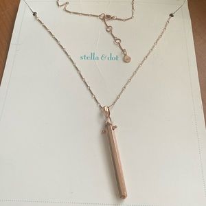 Stella & Dot Rose Gold Rebel Pendant Necklace